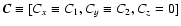 ${\vec C}\equiv[C_x \equiv C_1,C_y \equiv C_2,C_z=0]$