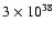 $3 \times 10 ^{38}$