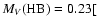 $M_V({\rm HB}) = 0.23 [$