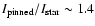 $I_{\rm pinned}/I_{\rm star}\sim 1.4$