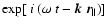 $\exp[~i~(\omega~ t - \vec k~\vec r_\parallel)]$