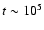 $t\sim 10 ^5$