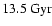 $13.5
{\rm ~Gyr}$