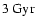 $ 3 {\rm ~Gyr}$