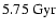 $5.75 {\rm ~Gyr}$