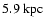 $5.9 {\rm ~kpc}$