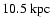 $10.5
{\rm ~kpc}$