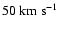 $50
{\rm ~km~s^{-1}}$