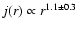 $j(r)
\propto r^{1.1 \pm 0.3}$