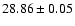$28.86\pm0.05$