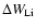$\Delta W_{\rm Li}$