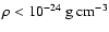$\rho < 10^{-24}~{\rm g~cm^{-3}}$
