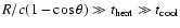 $R/c(1-\cos\theta)\gg{}t_{\rm {heat}}\gg{}t_{\rm {cool}}$