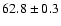 $62.8\pm0.3$