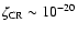 $\zeta _{{\rm CR}}\sim 10^{-20}$