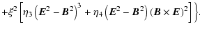 $\displaystyle +\xi^2\left[\eta_3\left({\vec E}^2-{\vec B}^2\right)^3+
\eta_4\le...
...\vec E}^2-{\vec B}^2\right)\left({\vec B}\times {\vec E}\right)^2\right]\Big\}.$