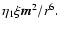$\eta_1\xi {\vec m}^2/ r^6.$