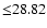 $ {\leq} 28.82$