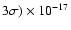 $3\sigma)\times10^{-17}$
