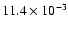 $11.4\times10^{-3}$