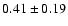 $0.41 \pm 0.19$