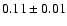 $0.11 \pm 0.01$