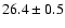$26.4 \pm 0.5$