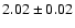 $2.02 \pm 0.02$