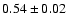 $0.54 \pm 0.02$