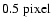$0.5~{\rm pixel}$