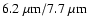 ${\rm 6.2~\mu m/7.7~\mu m}$