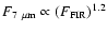 $F_{\rm 7~\mu m} \propto (F_{\rm FIR})^{1.2}$