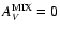$A_{V}^{\rm MIX} = 0$