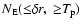 $N_{\rm E}({\leq}\delta r,~{\geq}T_{\rm p})$