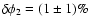 $\delta\phi_2 = (1\pm1)\%$