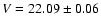 $V = 22.09 \pm 0.06$