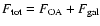 $F_{\rm tot} = F_{\rm OA} + F_{\rm gal}$
