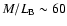 $M/L_{\rm B} \sim 60$