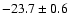 $-23.7 \pm 0.6$