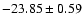 $-23.85 \pm 0.59$
