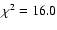 $\chi^2 = 16.0$