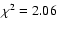 $\chi^2 = 2.06$