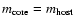 $m_{\rm core} = m_{\rm host}$