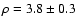$\rho =3.8\pm 0.3$
