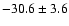 $ -30.6\pm 3.6$