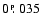 $0~\hbox{$.\!\!^{\scriptscriptstyle\rm p}$ }035$