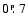 $0~\hbox{$.\!\!^{\scriptscriptstyle\rm p}$ }7$
