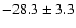 $-28.3\pm3.3$