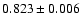 $0.823\pm0.006$