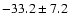 $ -33.2\pm 7.2$